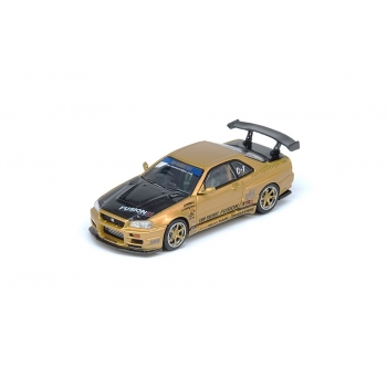 Inno 1:64 Nissan Skyline R34 GT-R Top Secret gold