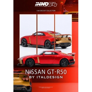 Inno 1:64 Nissan R50 GT-R by Italsedign red gold